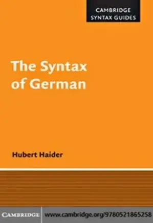 The Syntax of German: Cambridge Syntax Guides