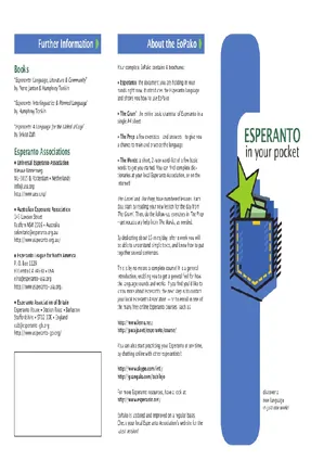 Esperanto in Your Pocket