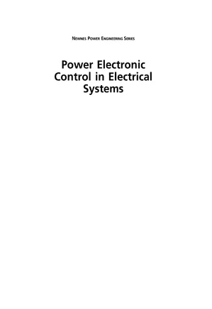 Power Electronics Control iIn Electrical System