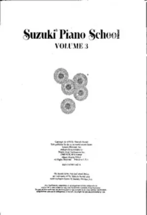 Suzuki Piano School: Vol 03