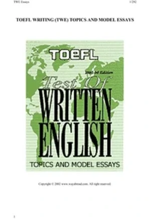 TOEFL Writing Topics and Model Essays