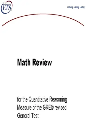 GRE math review